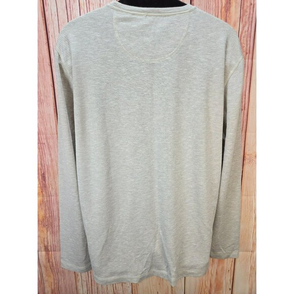 Orvis Classic Collection Long Sleeve Crew Shirt Large Gray Striped - Picture 2 of 8